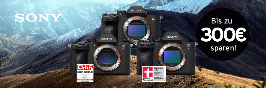 Sony Alpha 7 V, 7 IV & 7R VI Sofortrabatt