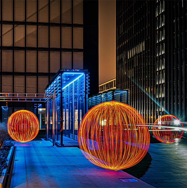 Blaue Stunde, Langzeitbelichtung & Lightpainting mit Mike Großhanten Medienhafen Düsseldorf